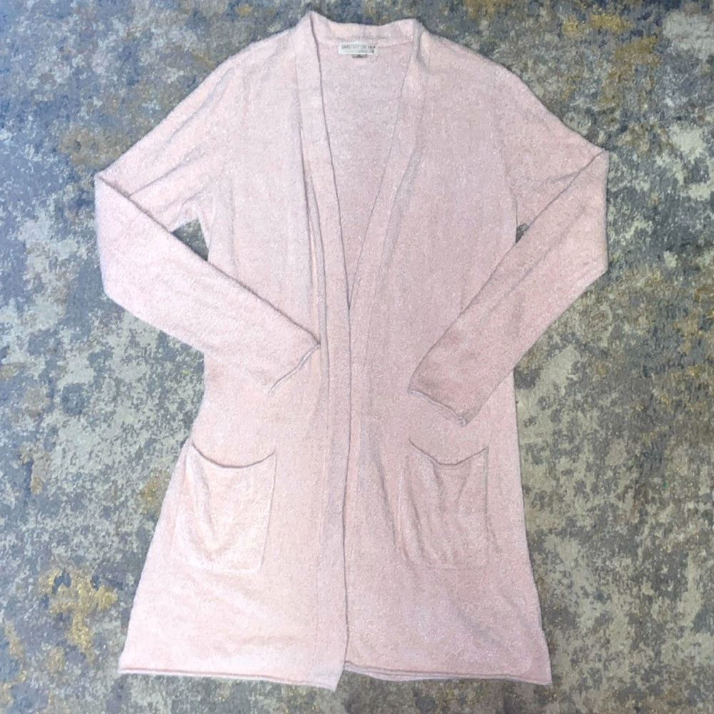 Barefoot dreams light pink cardigan